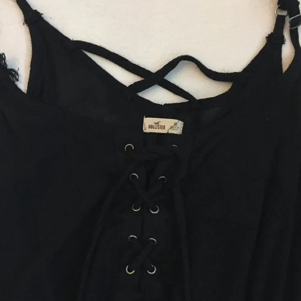 Hollister Black Spaghetti Strap Mini Dress